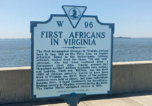 first africans in virginia marker