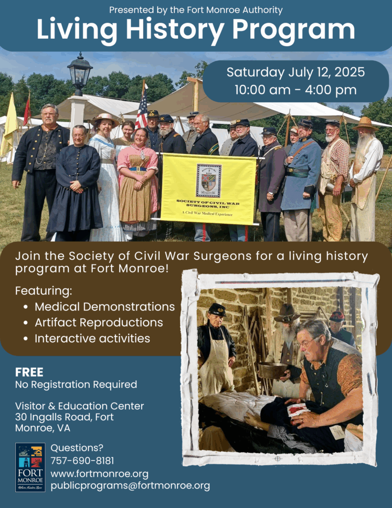 Special Event Living History Program - July 12 25 Living History SCWS 791x1024 